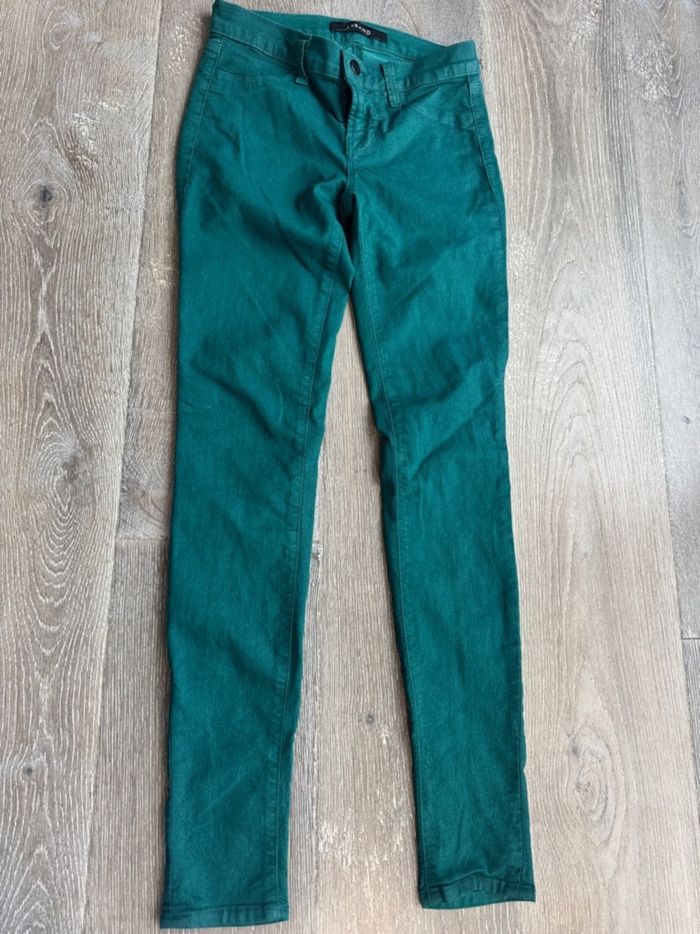 J Brand Emerald Green High-Rise Slim Jeans AZ0515
